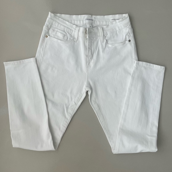 New Frame Le Skinny de Jeanne Crop in White 26 - Picture 5 of 8